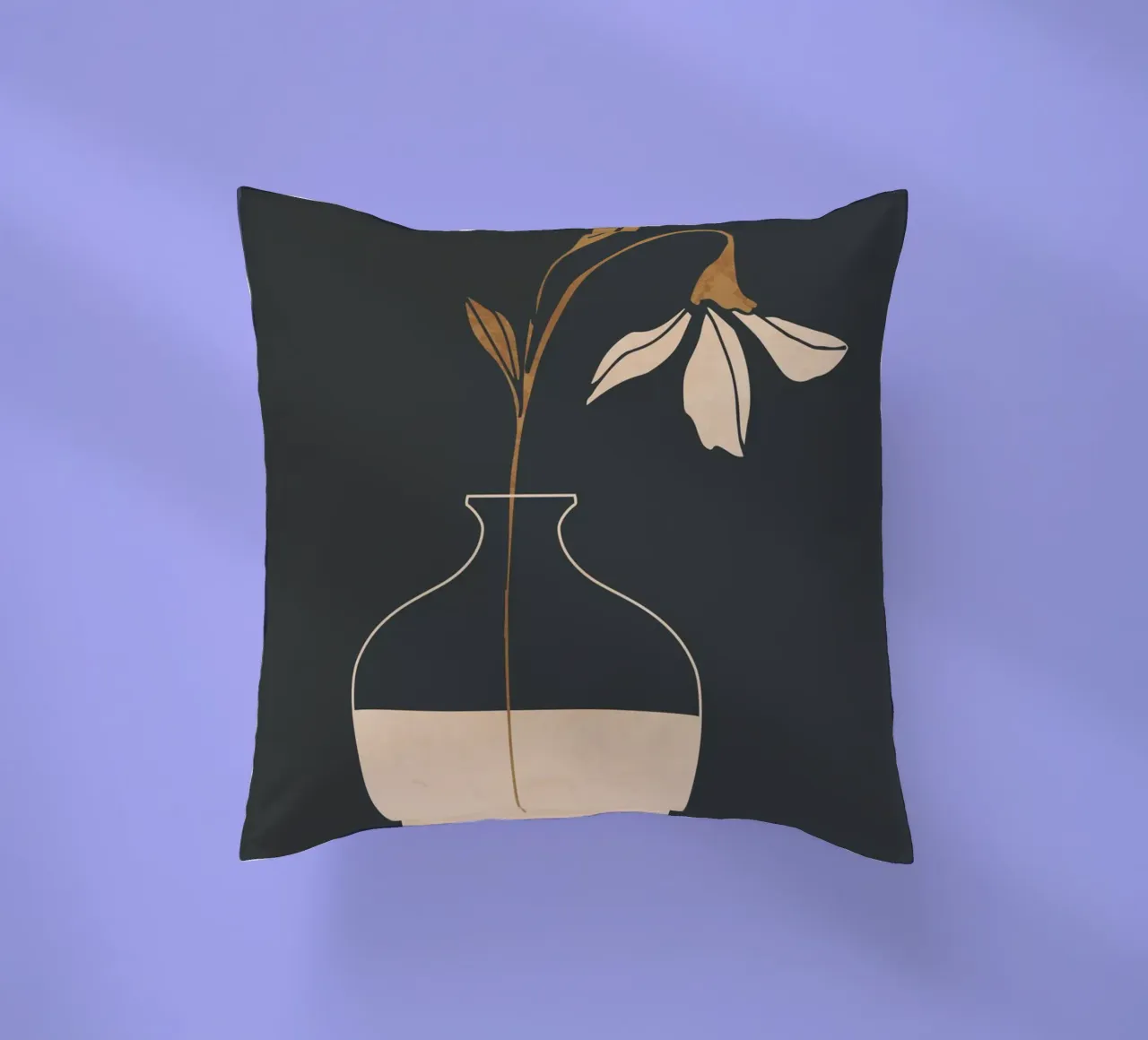 Vaso d'arte astratta minimale Fiore 3 cuscino da ThingDesign