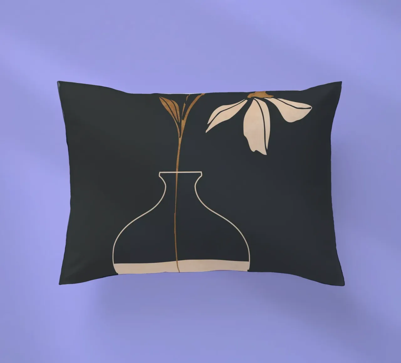 Vaso d'arte astratta minimale Fiore 3 cuscino da ThingDesign