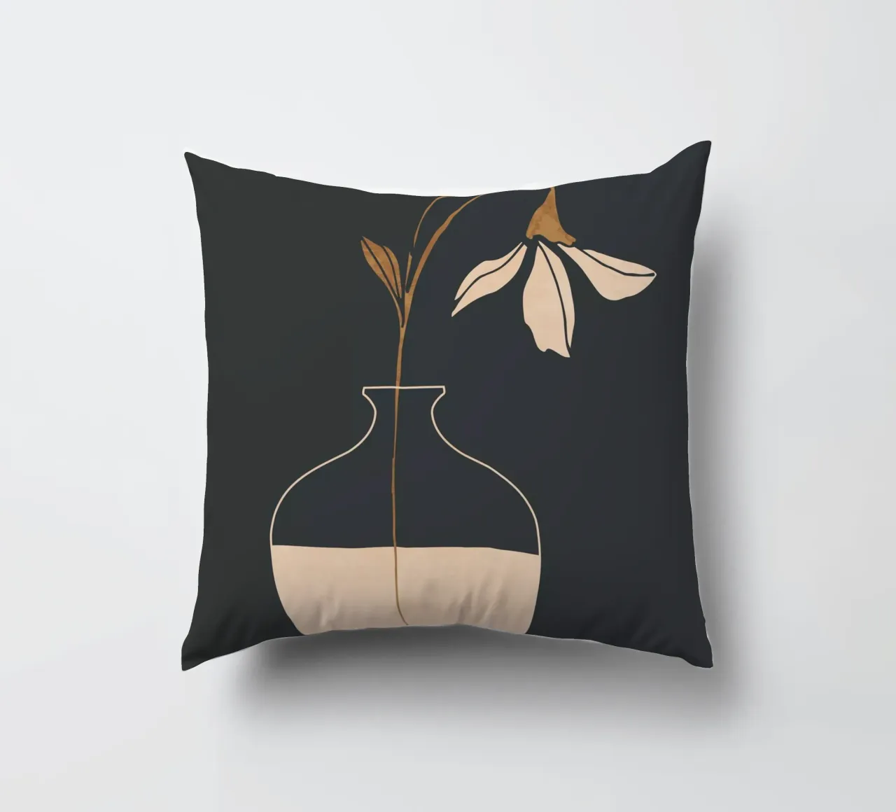 Vaso d'arte astratta minimale Fiore 3 cuscino da ThingDesign