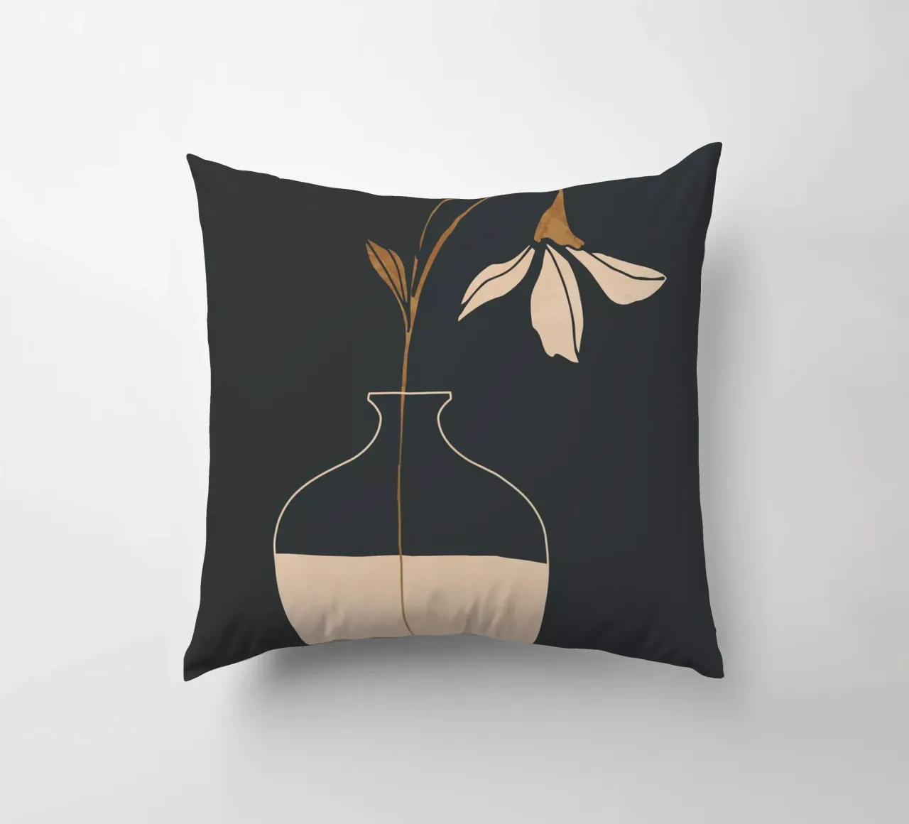 Vaso d'arte astratta minimale Fiore 3 cuscino da ThingDesign