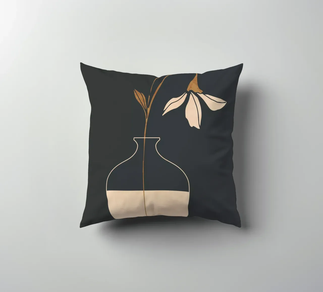Vaso d'arte astratta minimale Fiore 3 cuscino da ThingDesign