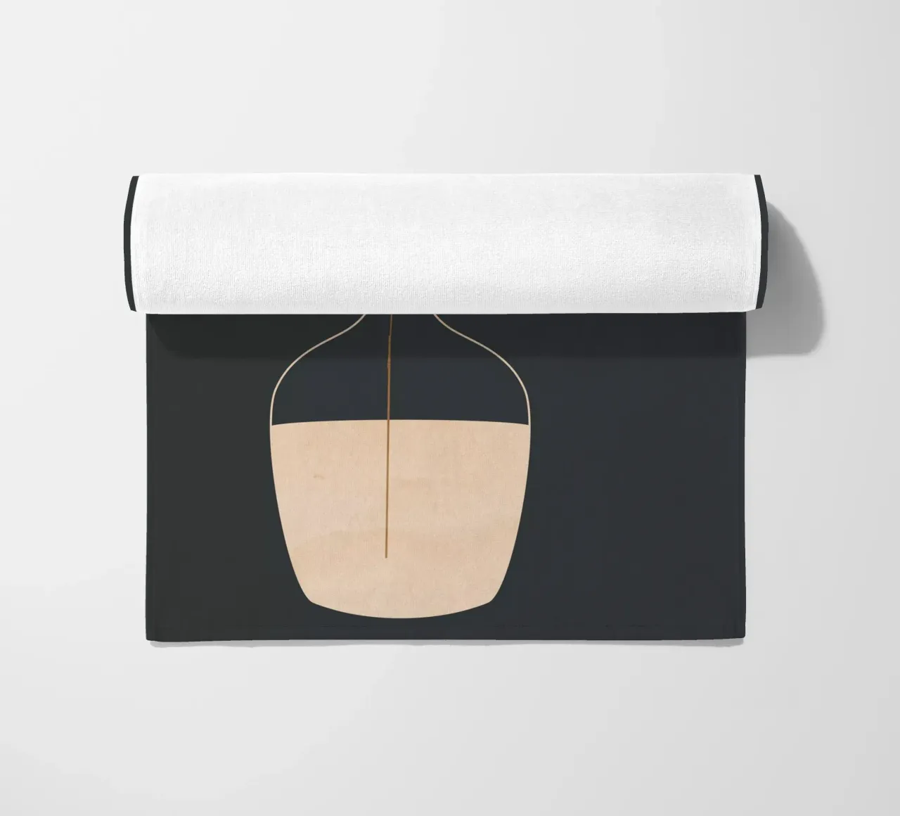 Vaso d'arte astratta minimale Fiore 3 telo mare da ThingDesign