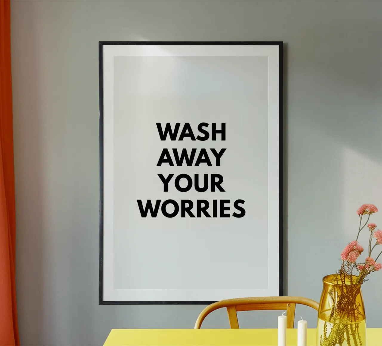 Lavare via le preoccupazioni poster da Typo Designs
