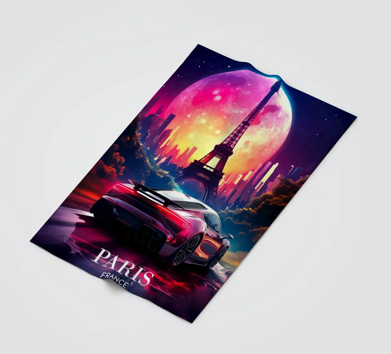 Torre Eiffel Parigi Francia coperta in pile da Fleur de Lys