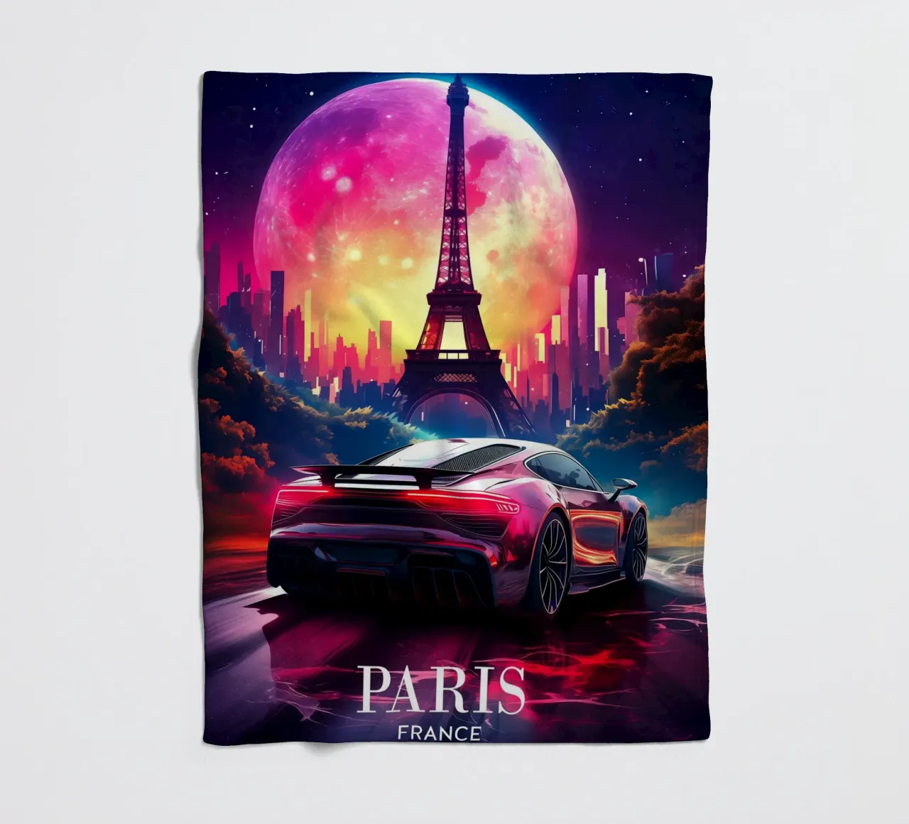 Torre Eiffel Parigi Francia coperta in pile da Fleur de Lys