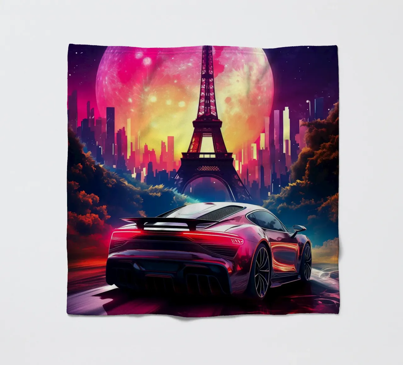 Torre Eiffel Parigi Francia coperta in pile da Fleur de Lys