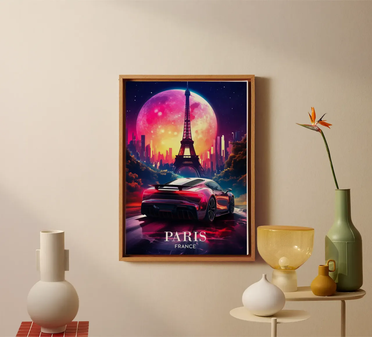 Torre Eiffel Parigi Francia tela con Cornice a cassetta da Fleur de Lys