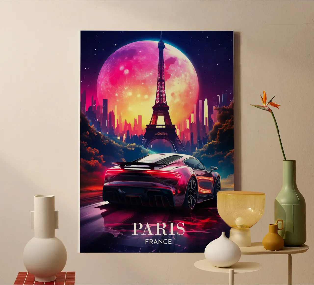 Torre Eiffel Parigi Francia tela con Cornice a cassetta da Fleur de Lys