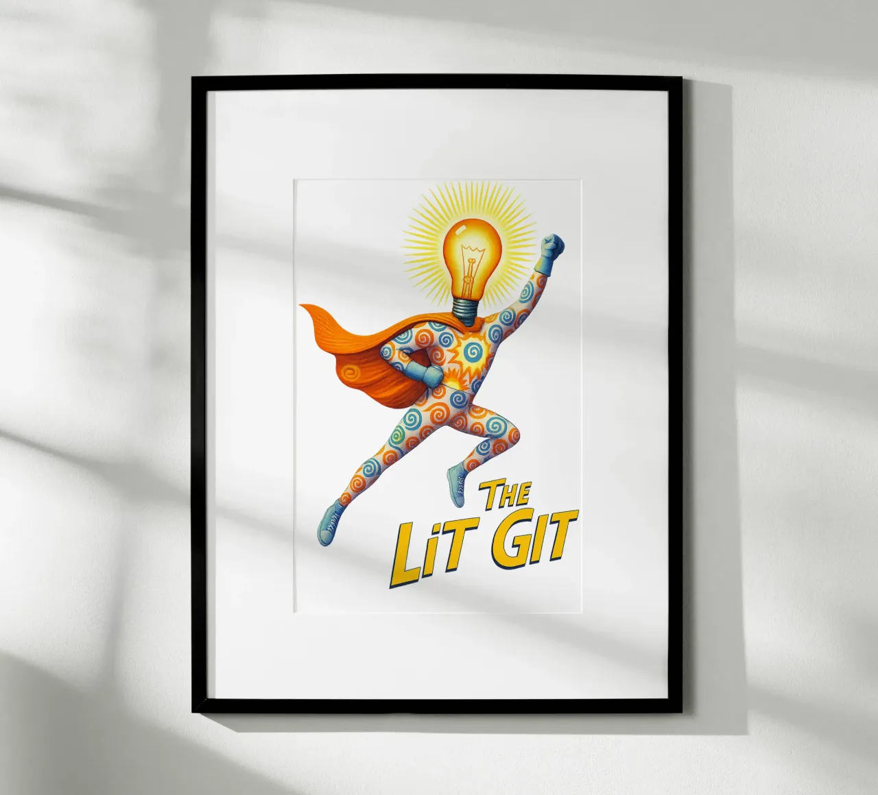 THE LIT GIT poster con telaio in plastica da Vintage Van Gogh