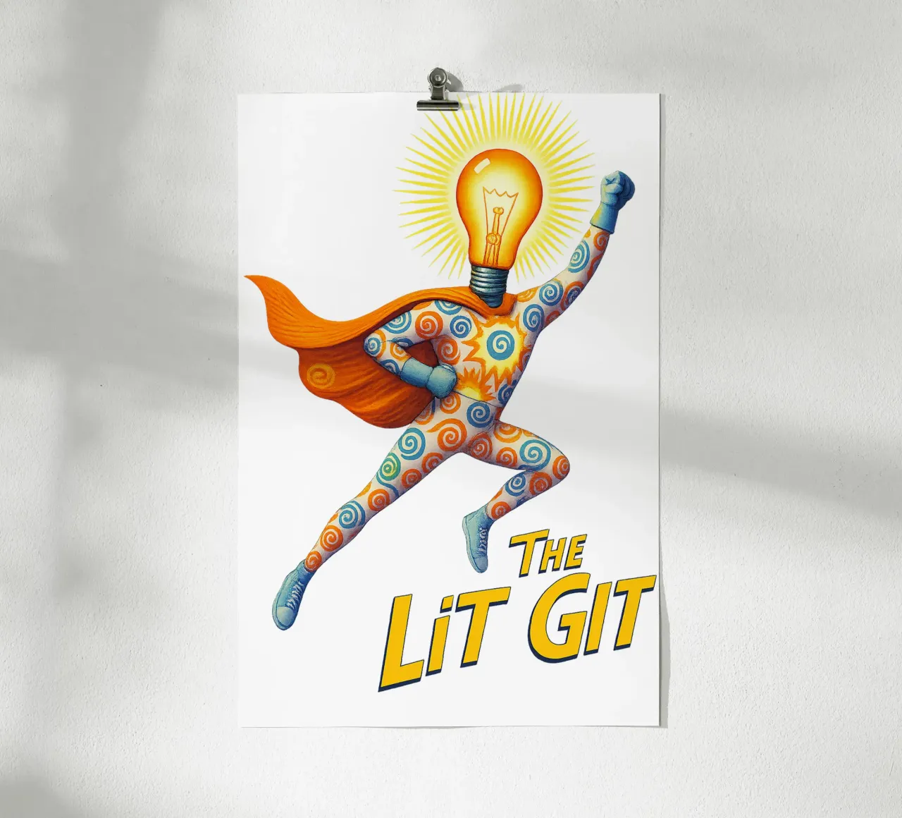 THE LIT GIT poster con telaio in plastica da Vintage Van Gogh