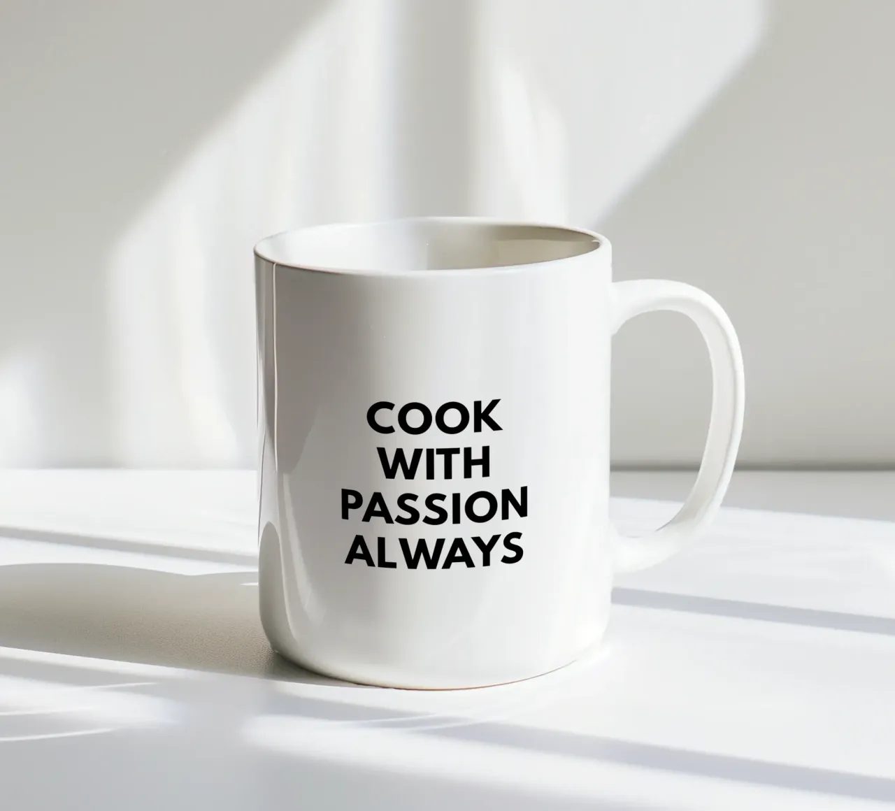 Cucinare sempre con passione tazza in ceramica da Typo Designs