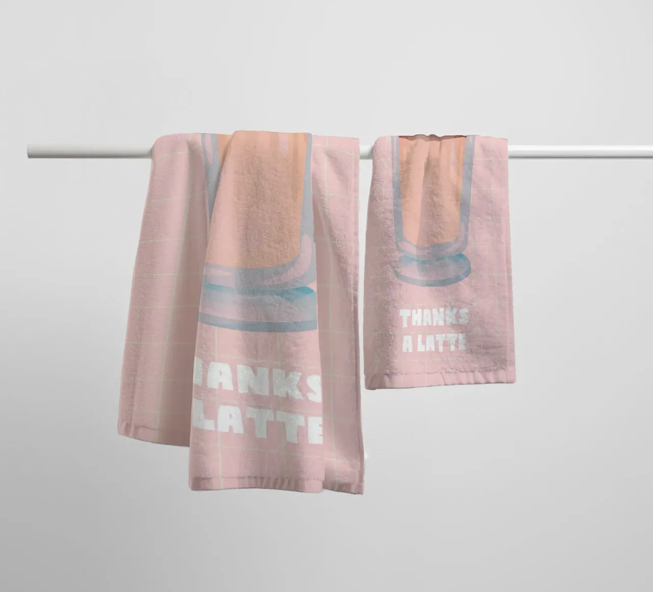 Thanks a Latte asciugamano da bagno da Attaboy Dsgn