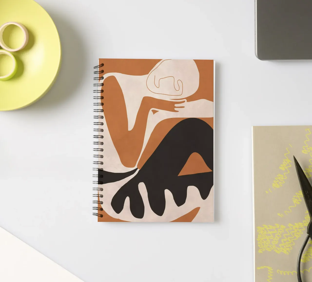 Abstract Art Figure spiral notebook by ThingDesign