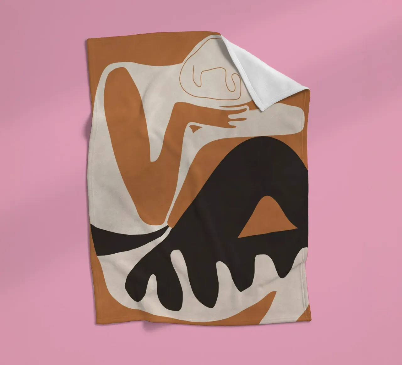 Abstract Art Figure fleece blanket by ThingDesign
