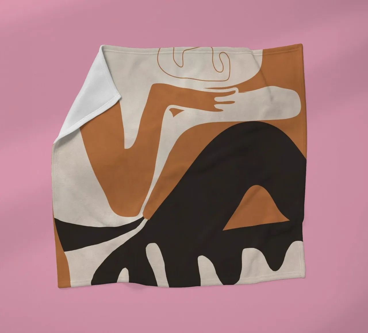 Abstract Art Figure fleece blanket by ThingDesign