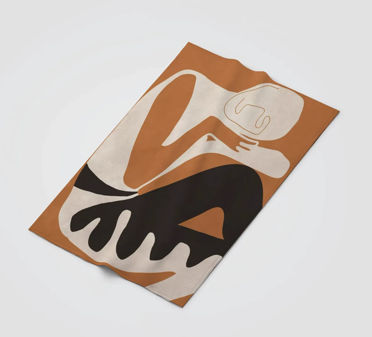 Abstract Art Figure fleece blanket by ThingDesign