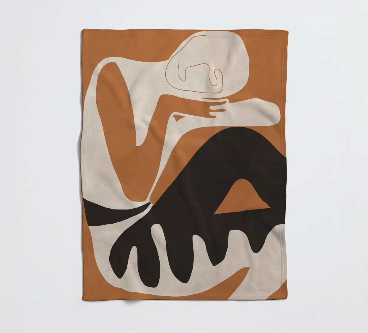Abstract Art Figure fleece blanket by ThingDesign
