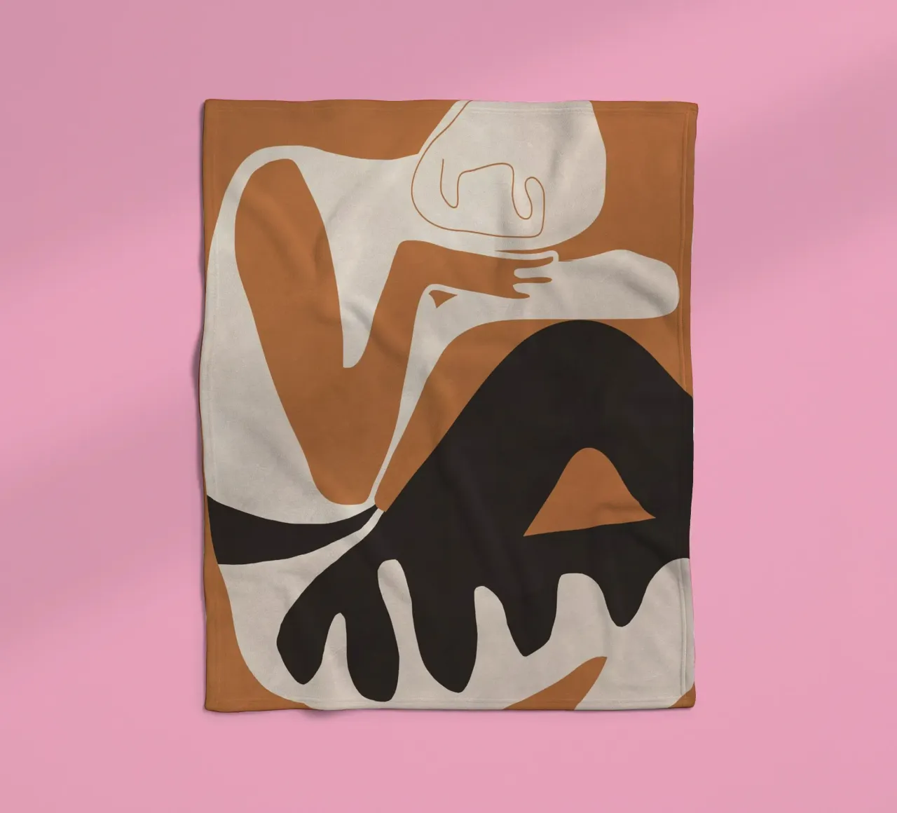 Abstract Art Figure fleece blanket by ThingDesign
