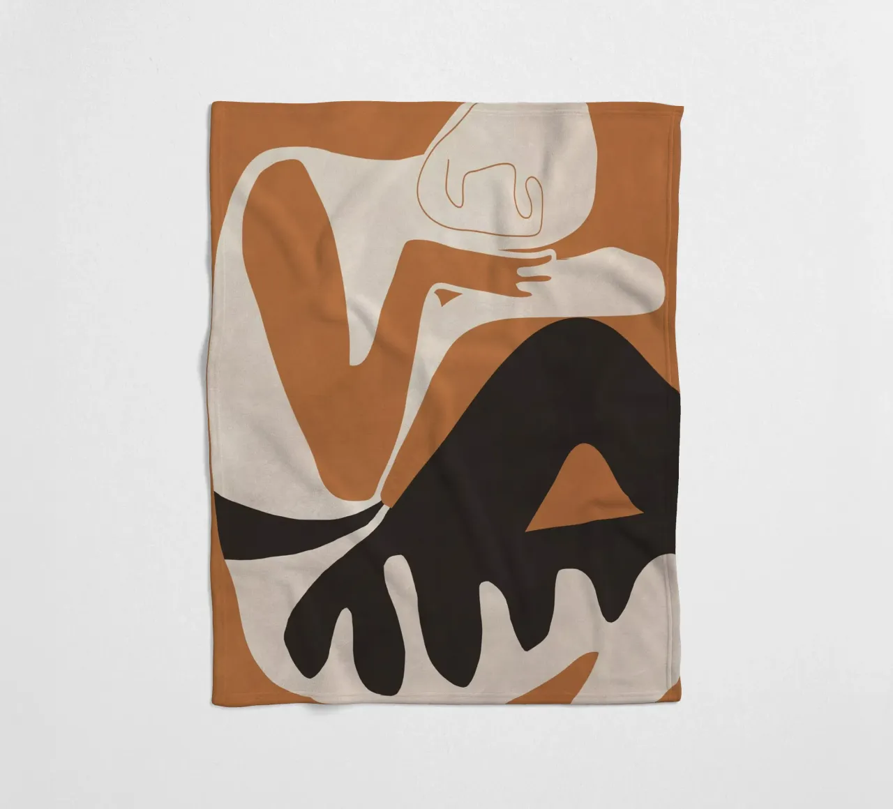 Abstract Art Figure fleece blanket by ThingDesign