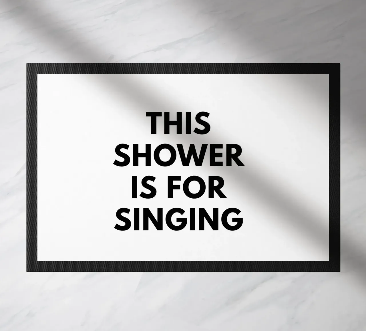 Questa doccia è per cantare zerbino da Typo Designs
