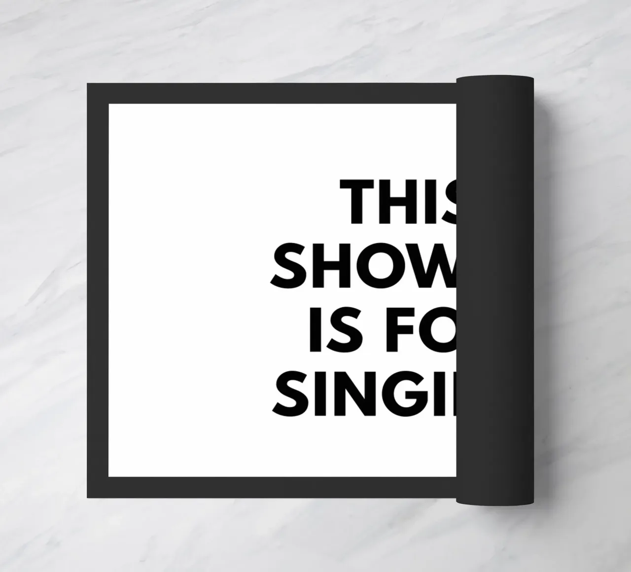 Questa doccia è per cantare zerbino da Typo Designs