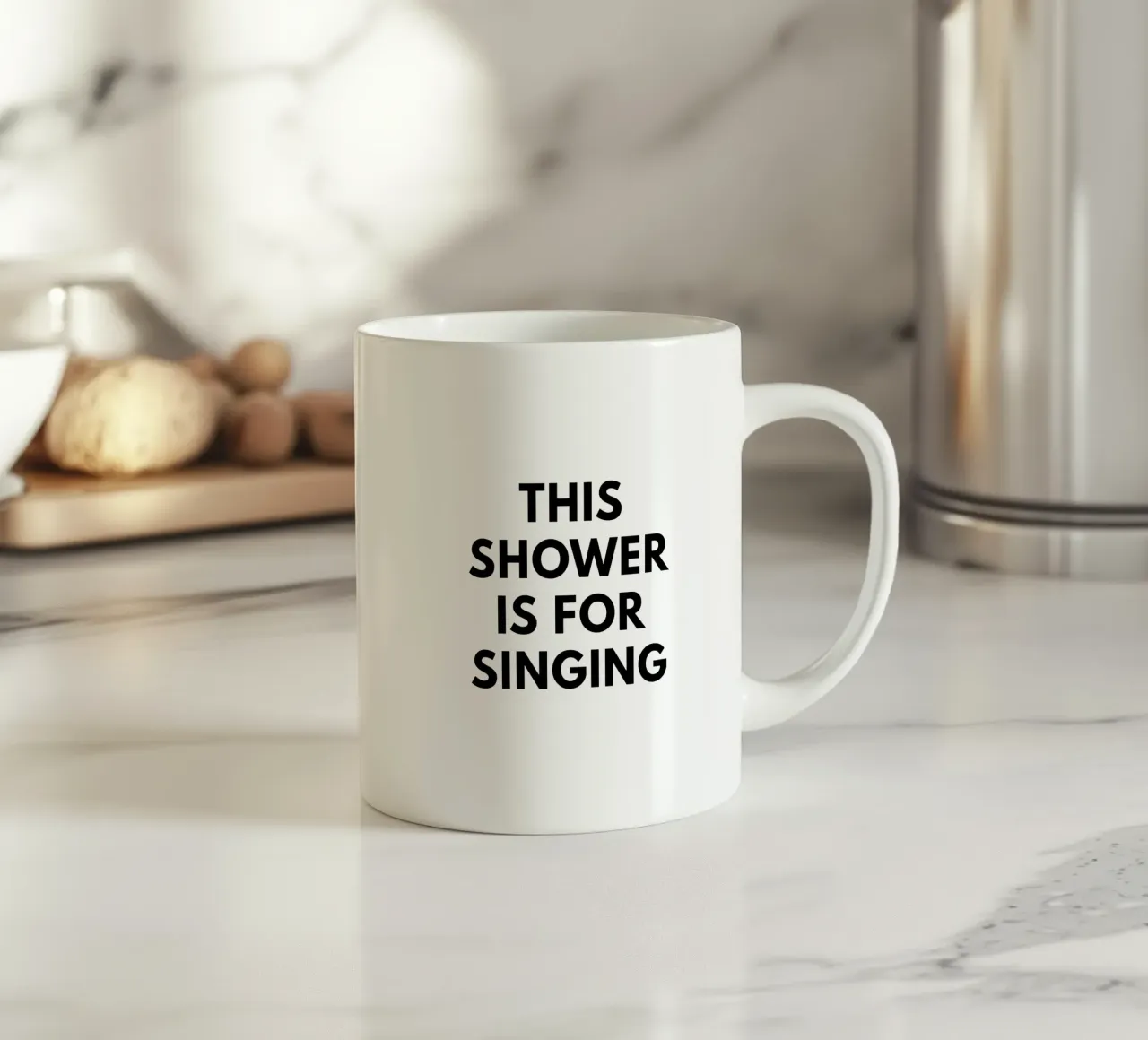 Questa doccia è per cantare tazza in ceramica da Typo Designs
