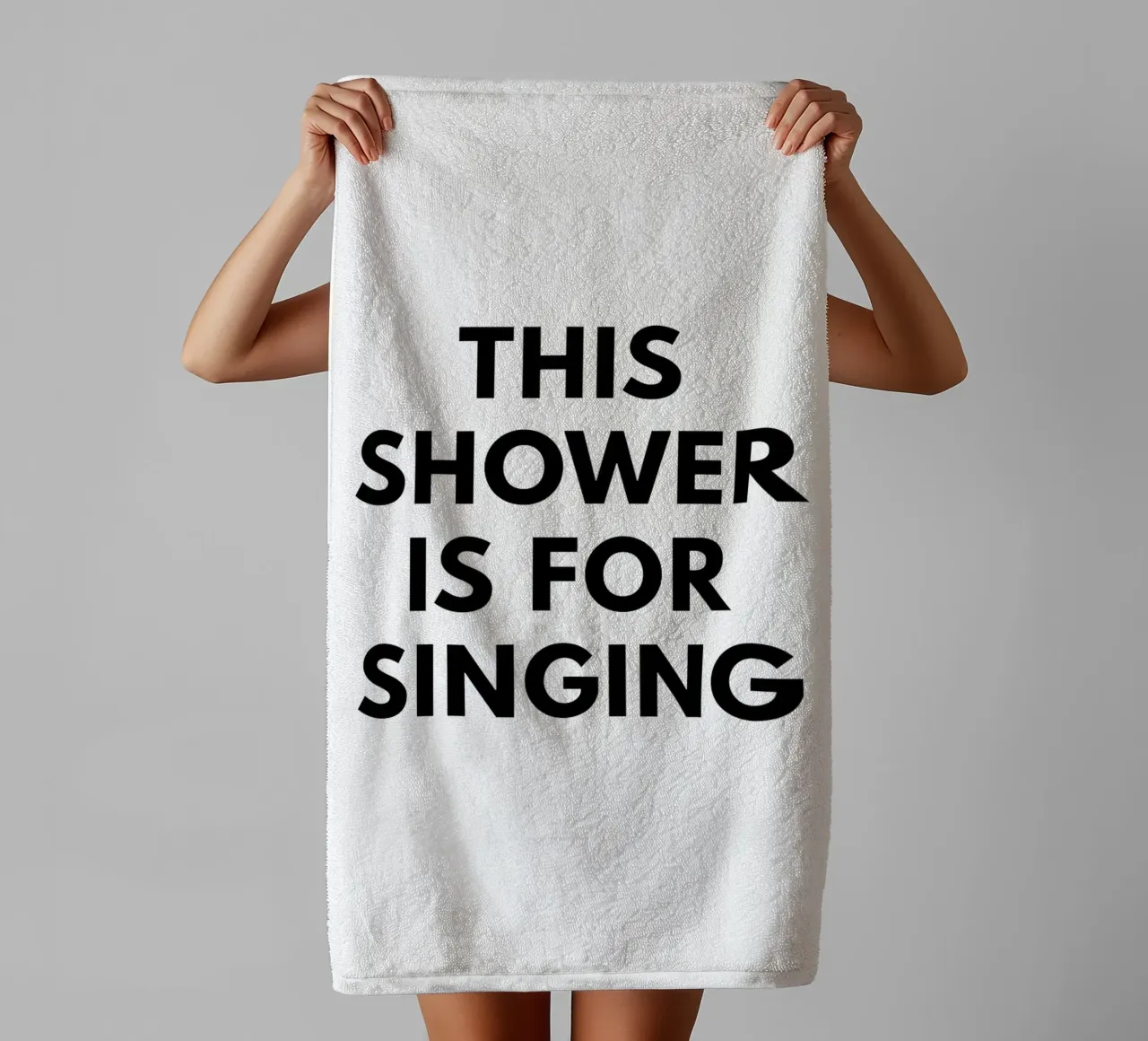 Questa doccia è per cantare asciugamano da bagno da Typo Designs
