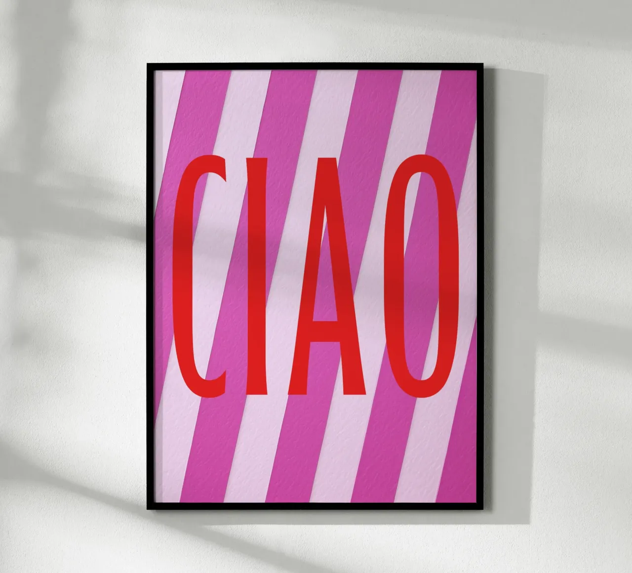 Ciao, bis calvo poster con telaio in legno da Carinaprint