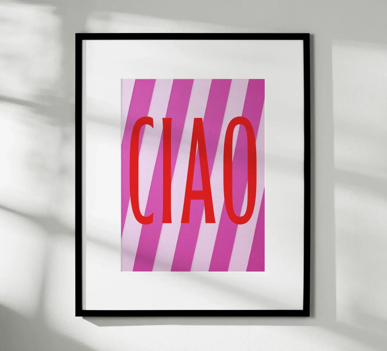Ciao, bis calvo poster con telaio in legno da Carinaprint