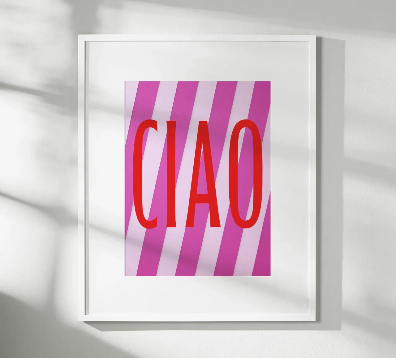 Ciao, bis calvo poster con telaio in legno da Carinaprint