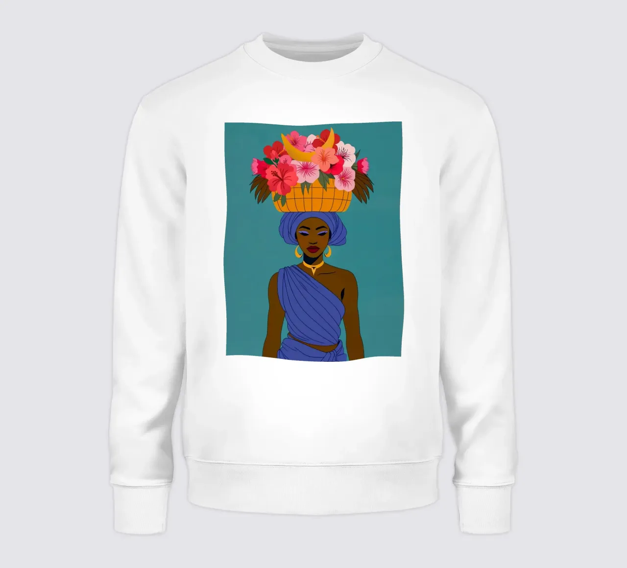 Ragazza africana in fiore felpa da Taika Tori Art