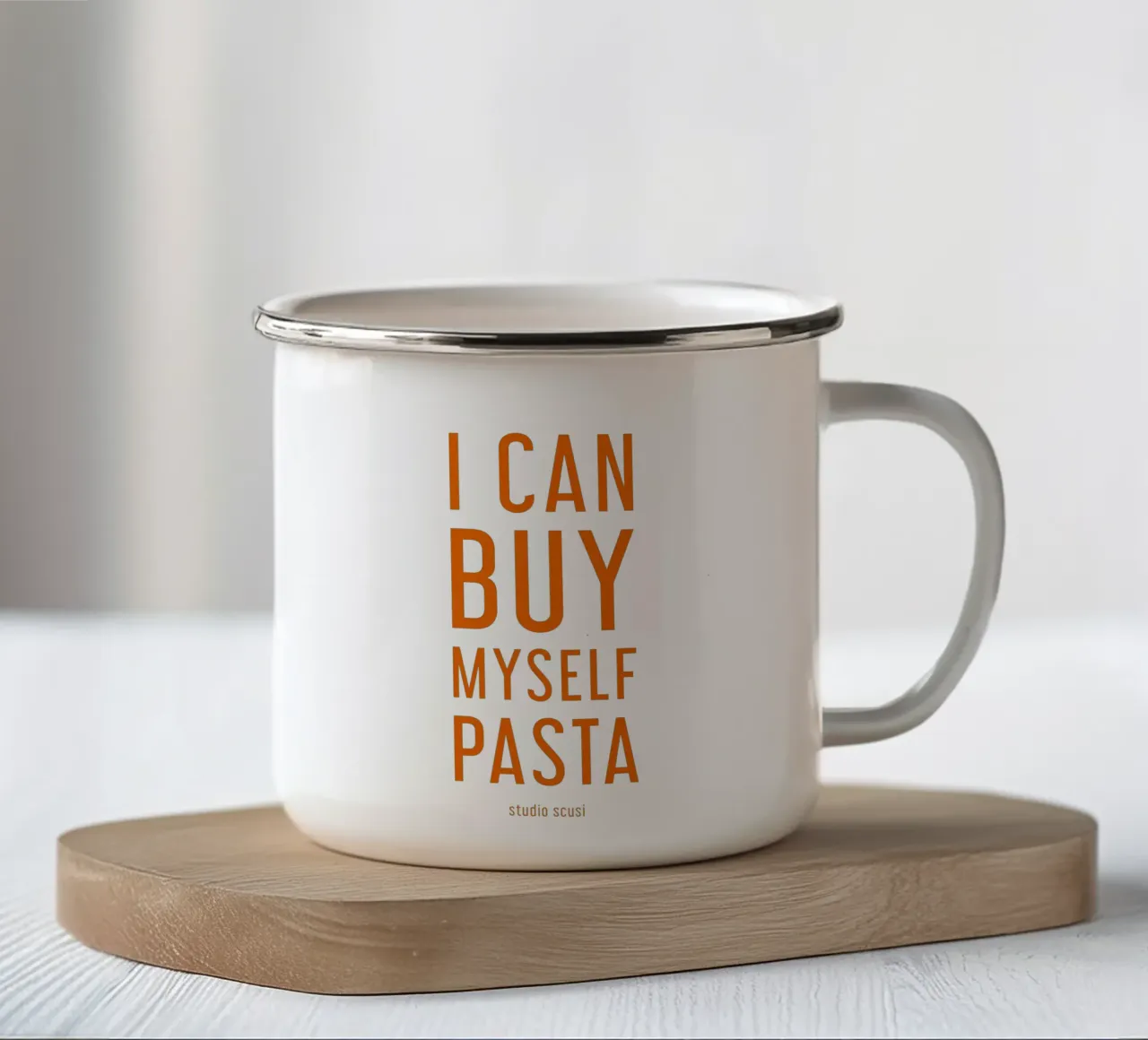 I Can Buy Myself Pasta tazza in smalto da studio scusi