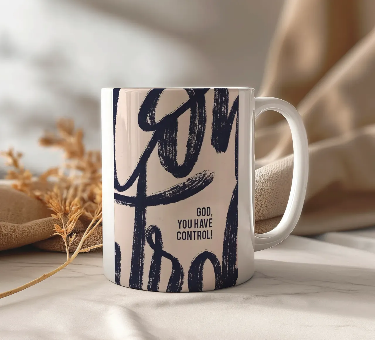 God, You Have Control! tazza in ceramica da Type & Tape