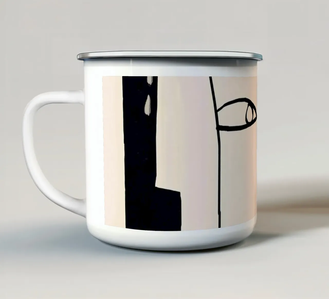 Volto astratto 55 tazza in smalto da ThingDesign