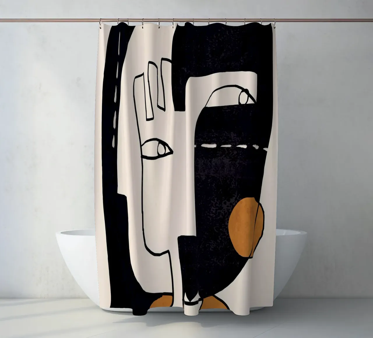Abstract Face 55 rideau de douche de ThingDesign