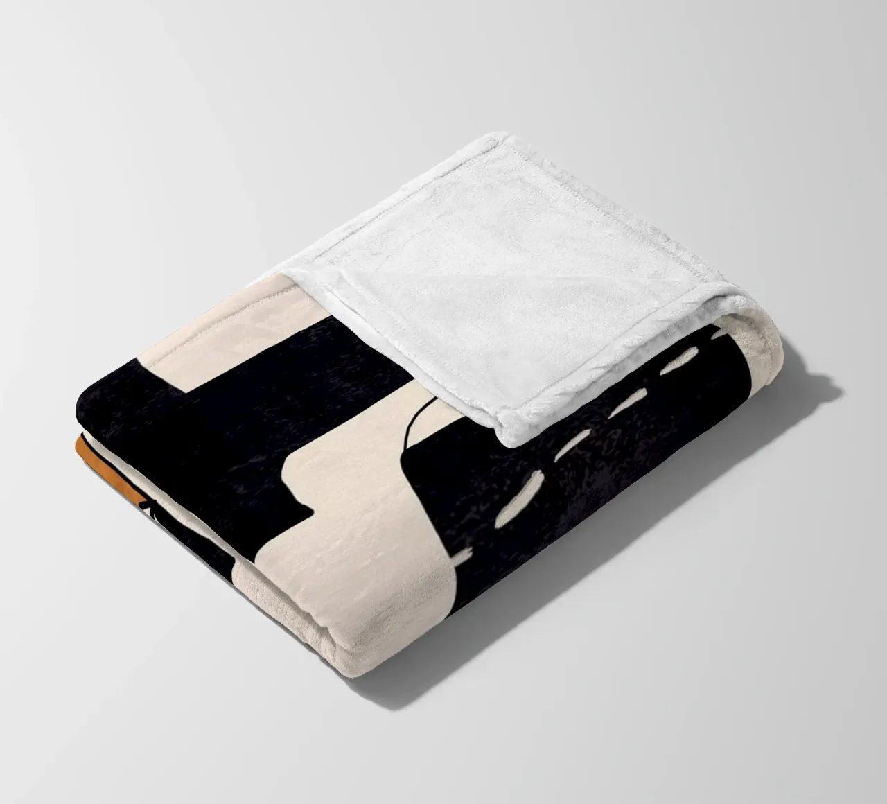 Abstract Face 55 fleece blanket by ThingDesign