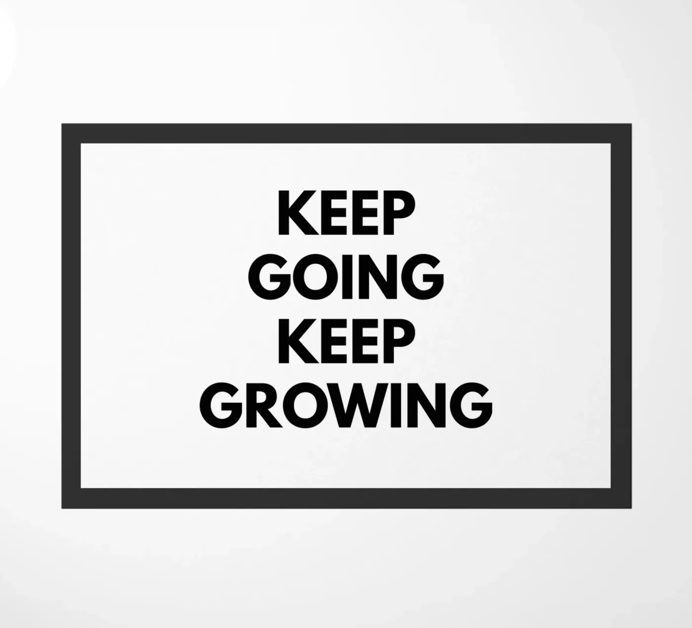 Keep Growing Keep Going doormat by Typo Designs