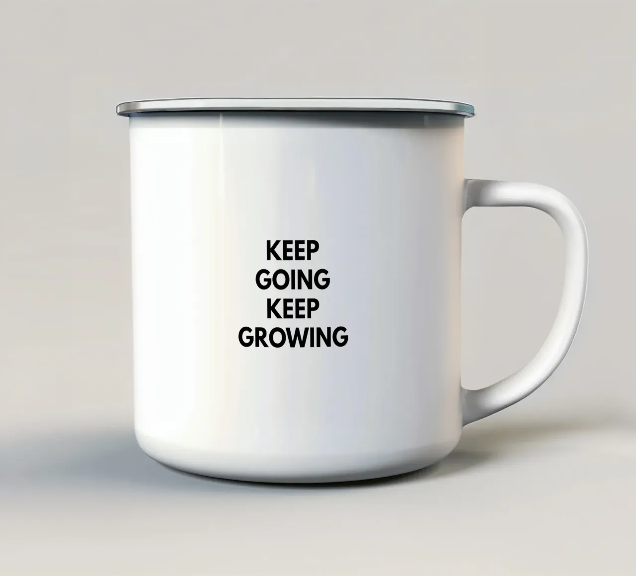 Keep Growing Keep Going tazza in smalto da Typo Designs