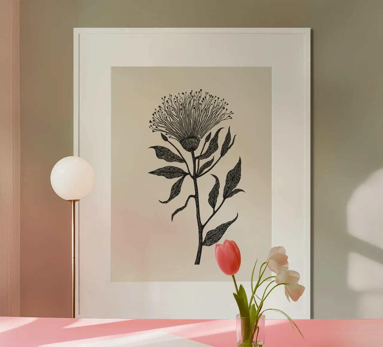 Botanical Poster 4 poster con telaio in plastica da Indigo Rain