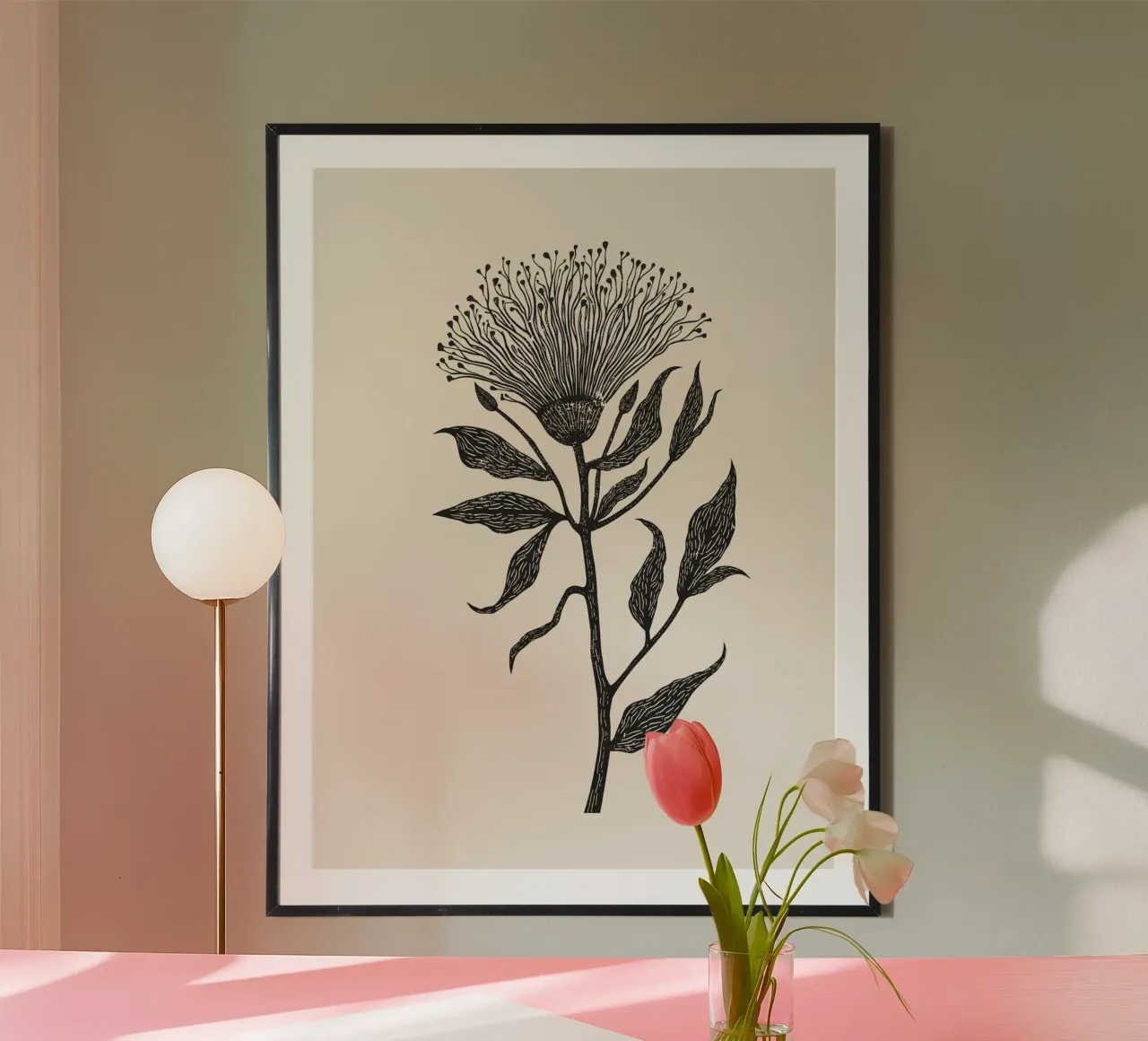 Botanical Poster 4 poster con telaio in plastica da Indigo Rain