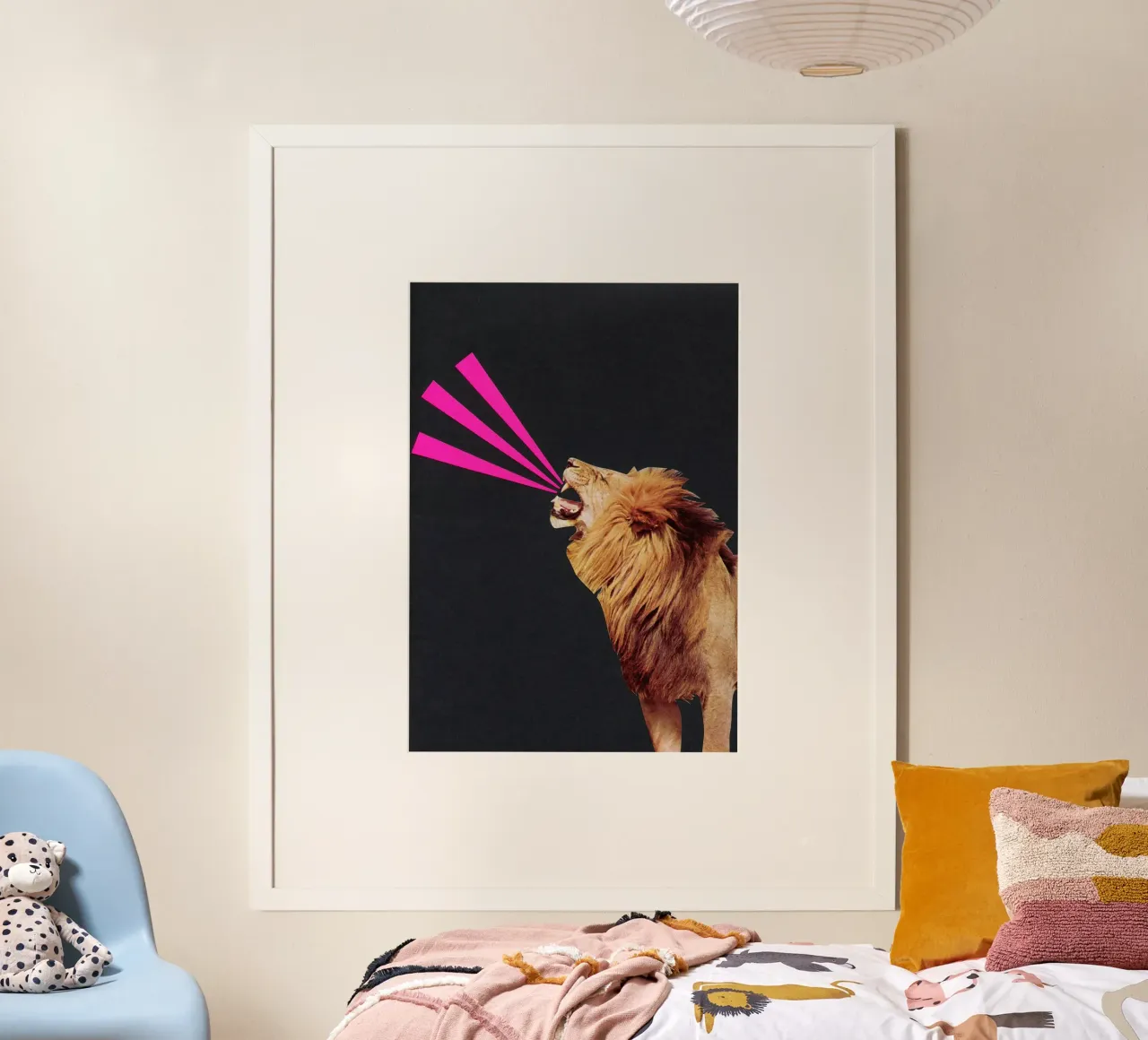 ROAR poster con telaio in legno da Cassia Beck Collage