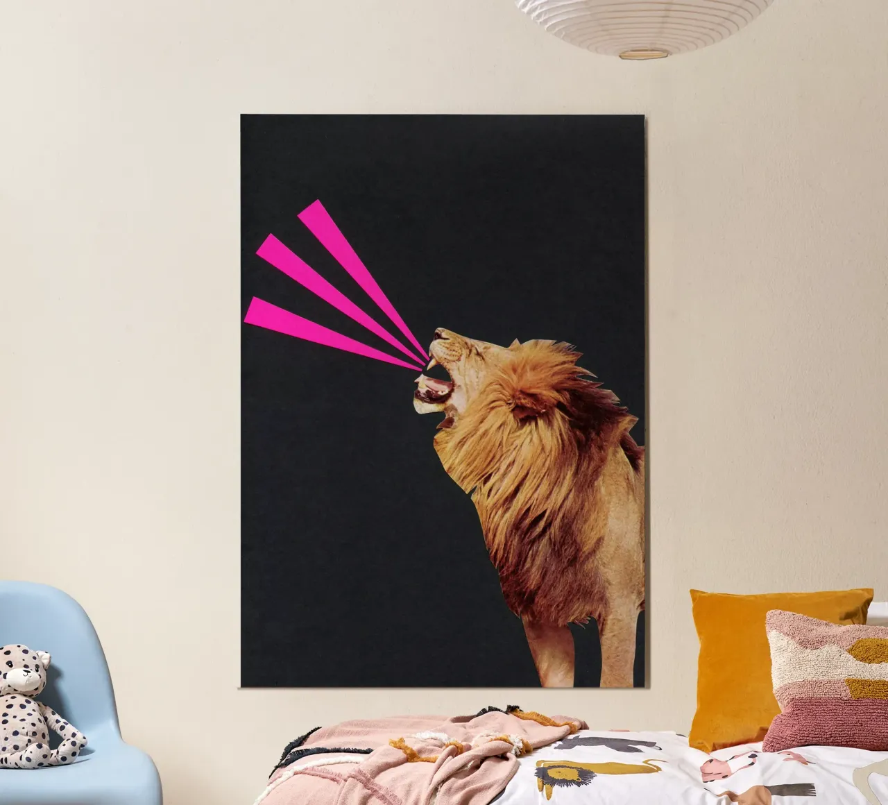 ROAR poster con telaio in legno da Cassia Beck Collage