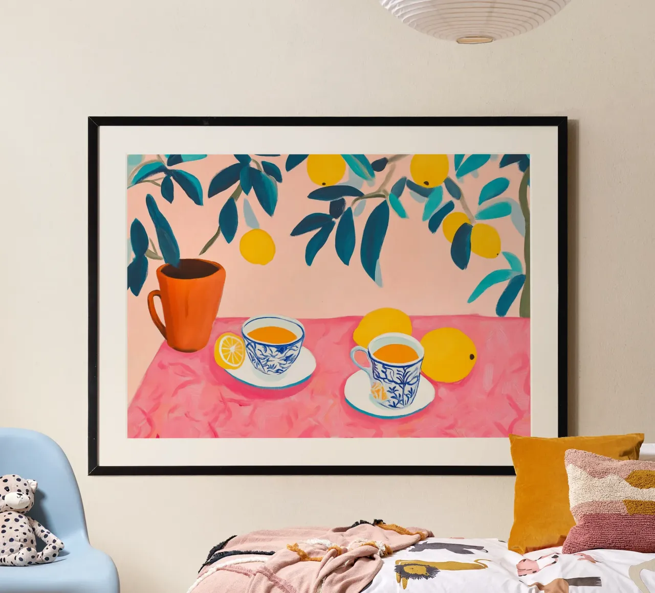 Zitronentee, Stillleben, bunte Küchenkunst Poster von vintagepod