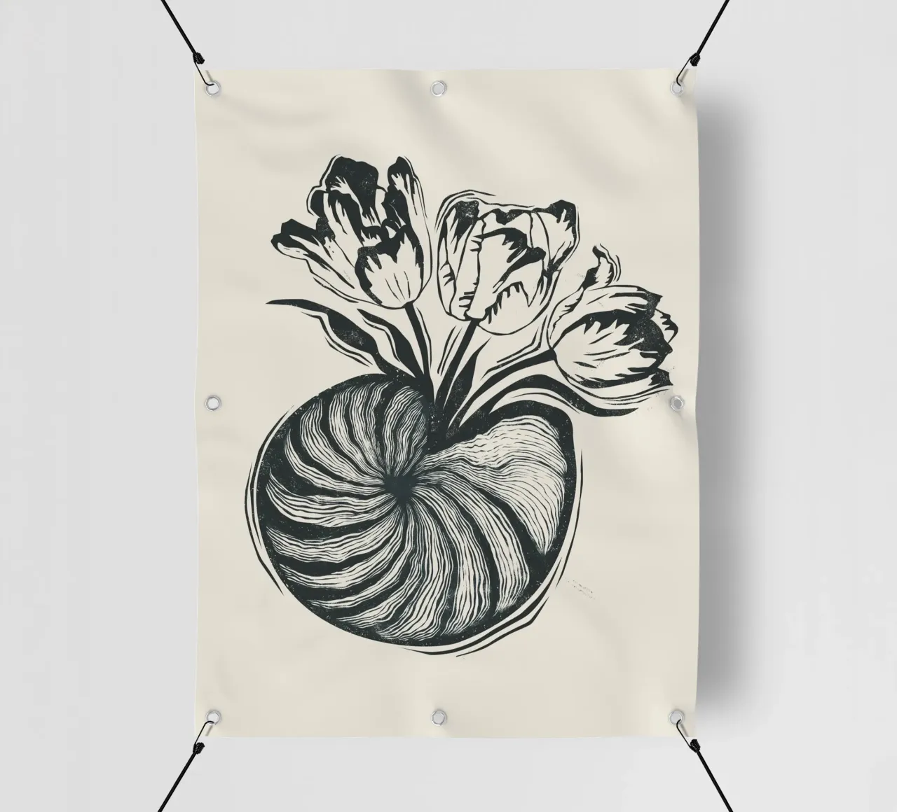 Nautilus & Tulips telo in pvc da Indigo Rain