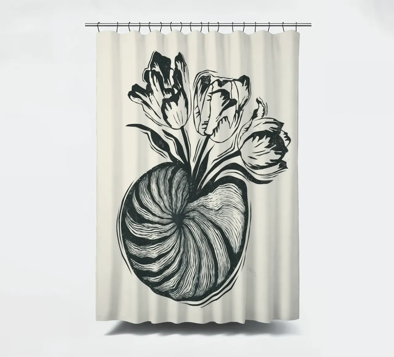 Nautilus & Tulips tenda da doccia da Indigo Rain