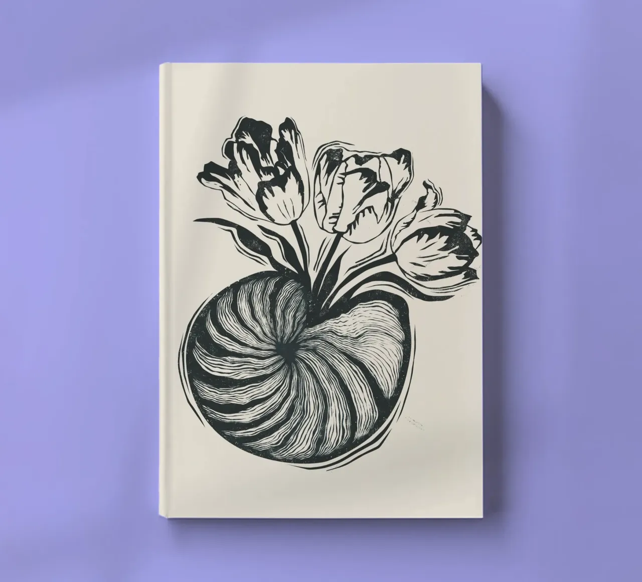 Nautilus & Tulips notebook by Indigo Rain