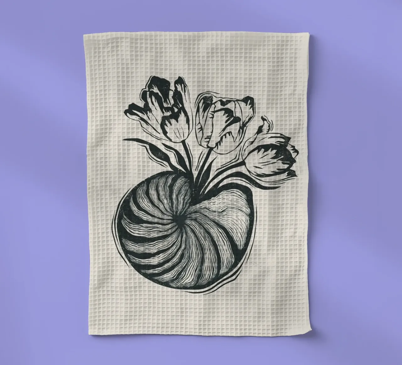 Nautilus & Tulips canovaccio da cucina da Indigo Rain