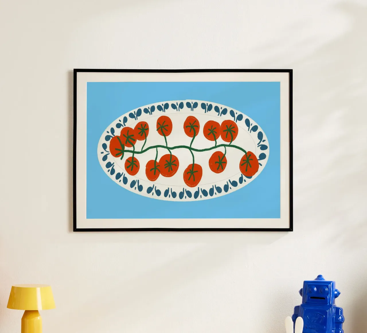 Pomodori ciliegia su piatto, arte in cucina poster da vintagepod