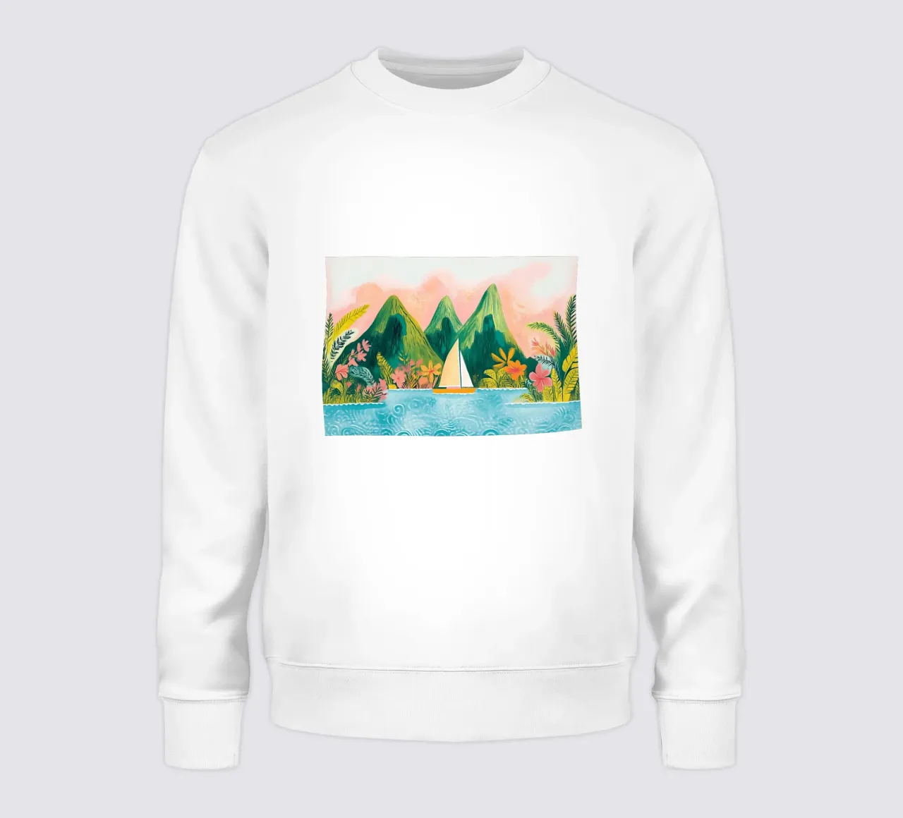 Vela in paradiso, arte bohémien tropicale felpa da vintagepod