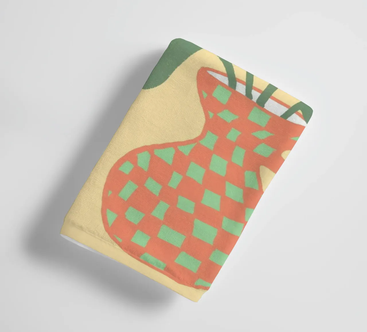 Tulips and Oranges, Abstract Still Life Art towel by vintagepod